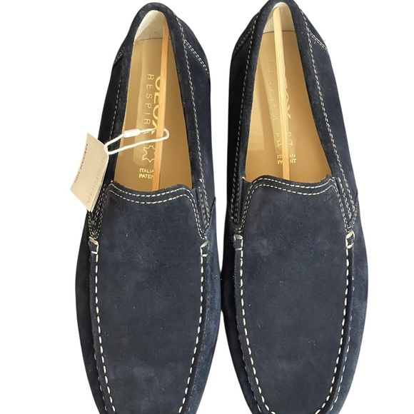 GEOX Respira Men Navy Breathable Italian Patent Suede
Driving Shoes size 43.5 - Picture 3 of 15